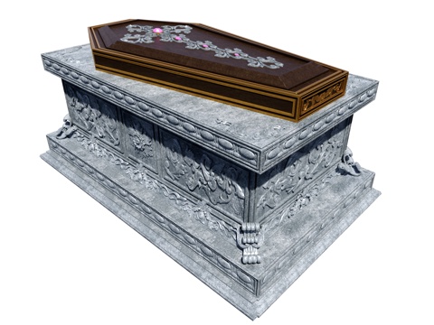 European pattern base coffin