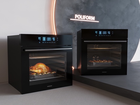 Intelligent embedded oven steaming and baking integrated kitchen appliances