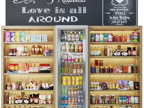 supermarket shelf snack rack