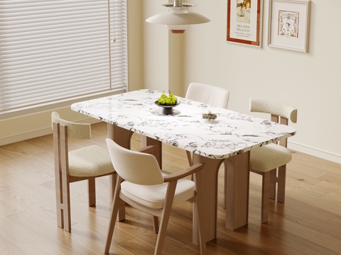 Cream Style dining table and chair