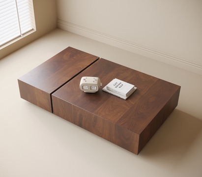 Modern solid wood coffee table