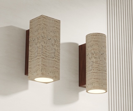 Quiet stone wall lamp