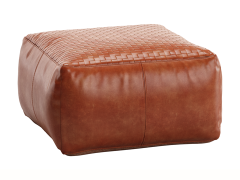 Affordable Luxury Style Leather Sofa Stool Low Stool