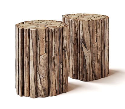 Quiet Low Stool Wooden Stool Round Corner