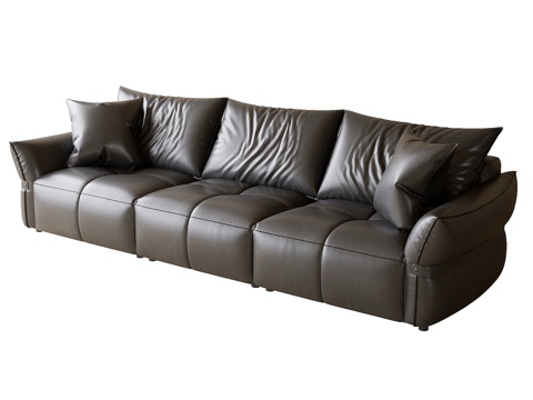 Modern Multiplayer Sofa Leather Sofa