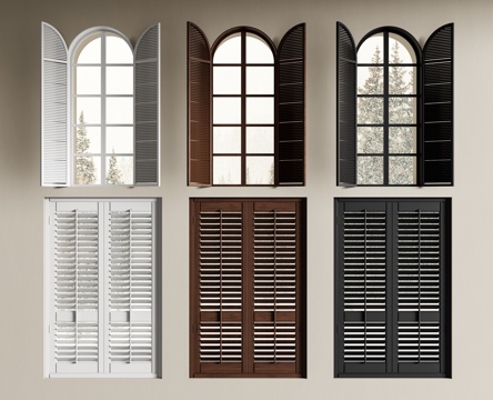 Middle-style blinds windows casement windows floor-to-ceiling windows