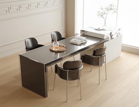 Modern Island Dining Table and Chair