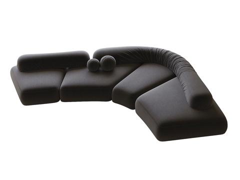 Modern Curved Sofa Multiplayer Sofa