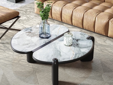 Modern marble coffee table