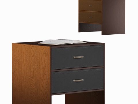 Modern solid wood bedside table