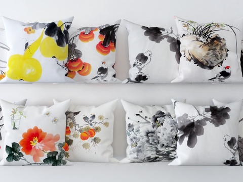 New Chinese ink pillow pillow