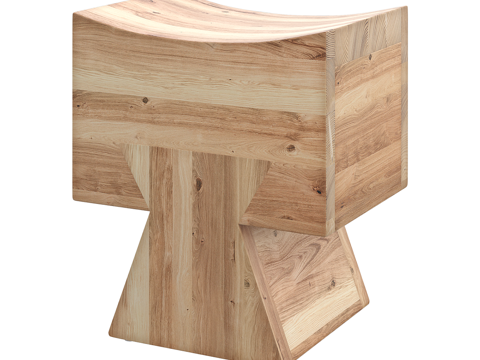 Log Stool Square Stool