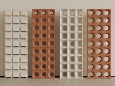 Modern cement brick partition red brick tile hollow precast