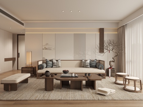 New Chinese Zen Living Room