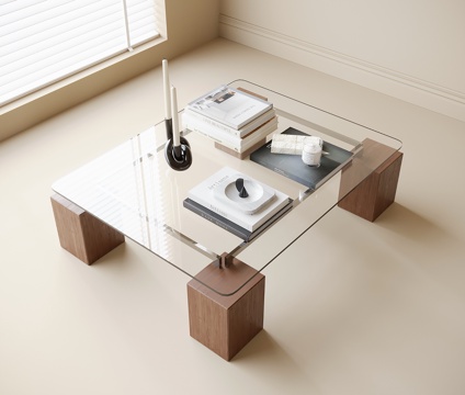 Modern glass coffee table