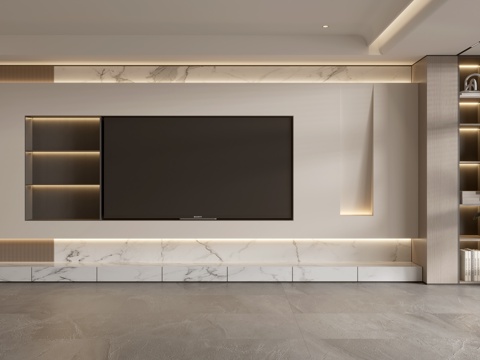 Modern minimalist TV Wall