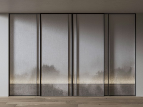 Neo-Chinese Style glass partition wall