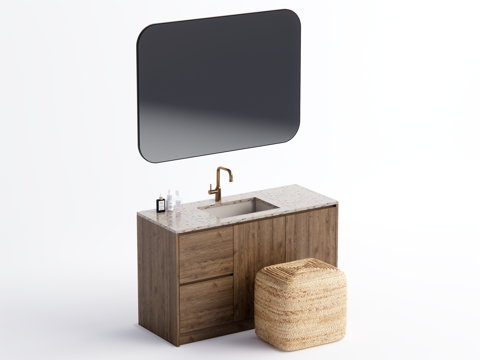 Modern basin cabinet wash basin