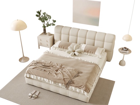 Cream Style double bed