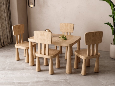 Log kids Table&Chair