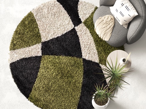 modern round carpet plush carpet