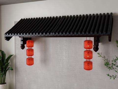 New Chinese Eaves Wall Decoration