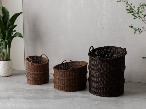 Quiet woven bamboo basket