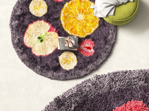 modern round carpet plush carpet