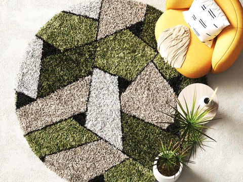 modern round carpet plush carpet