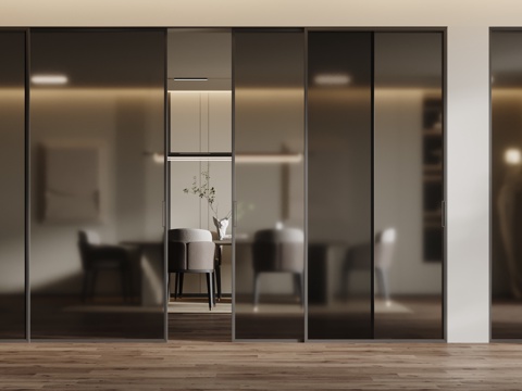 Modern sliding door folding Changhong glass door