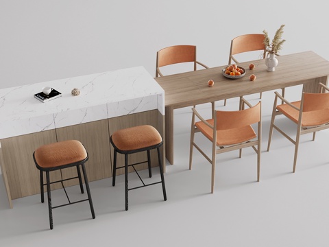 Modern Island Dining Table and Chair