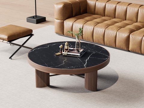 Modern round coffee table