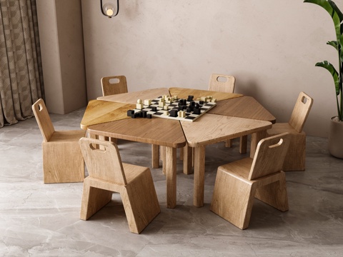 Log kids Table&Chair