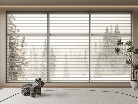 Floor-to-ceiling window blinds