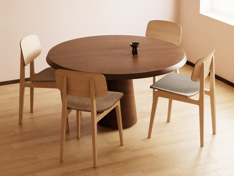 Log-style dining tables and chairs