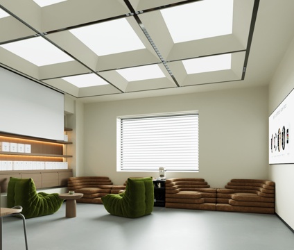 Modern office lounge area