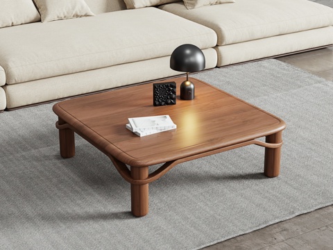 Modern solid wood coffee table