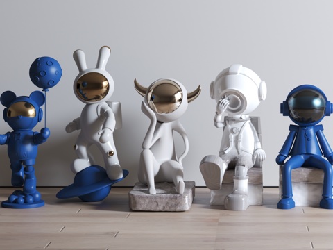 Modern Astronaut Sculpture Art Toy