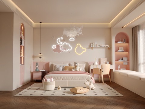 Modern kids Bedroom Girls Room