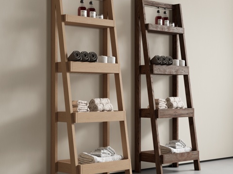 Log Bathroom Rack Towel Rack Storage Rack