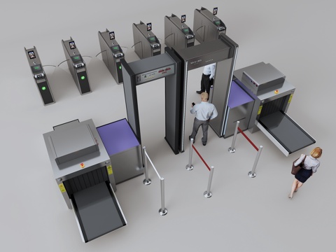 Security inspection machine, gate machine, access control machine