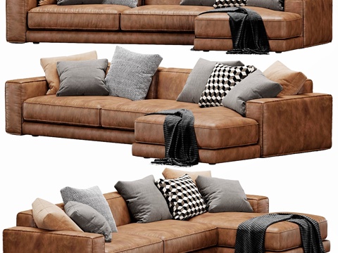 Leather Sofa Multiplayer Sofa