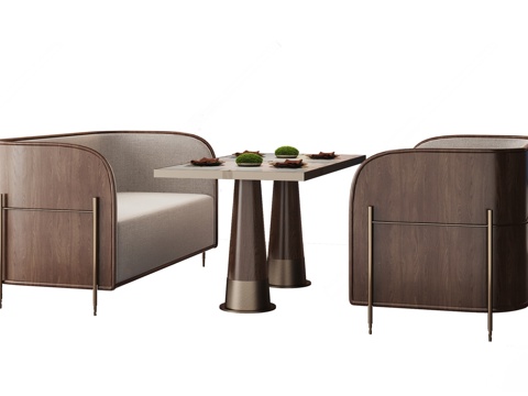 Modern Card Seat Dining Table and Chair