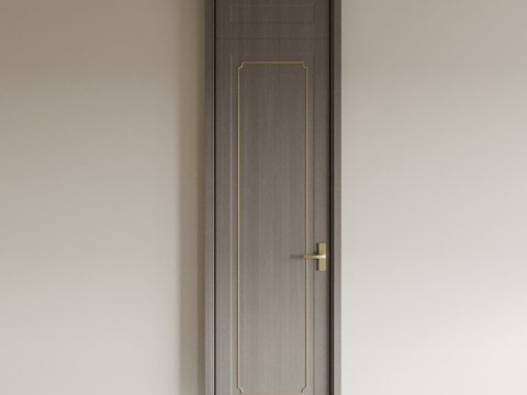 Bedroom door, interior door, single door, swing door