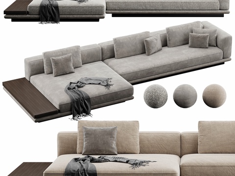 Modern corner sofa multiplayer sofa