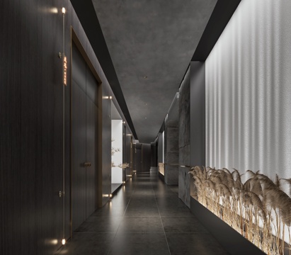 Modern hotel dining Corridor