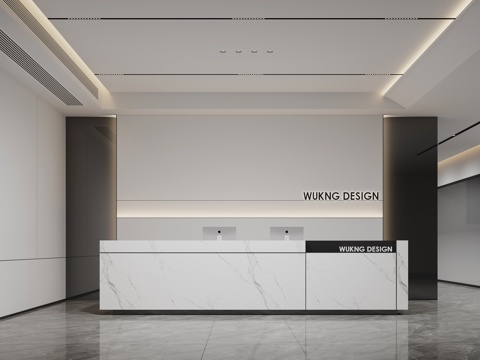 Modern company reception desk