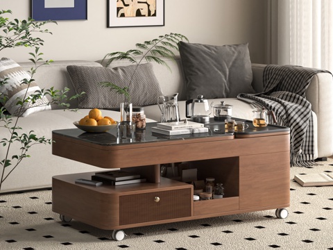 Mid-century Style Coffee Table Mobile Coffee Table