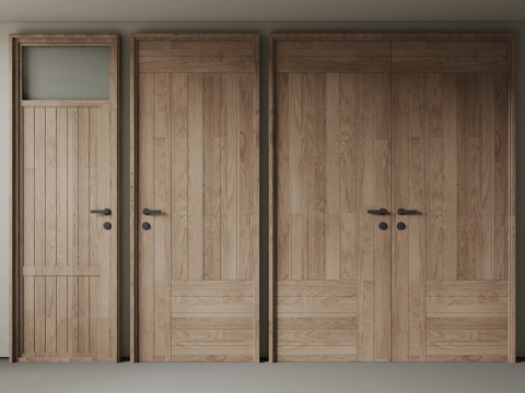 Quiet single-door double-door kitchen door