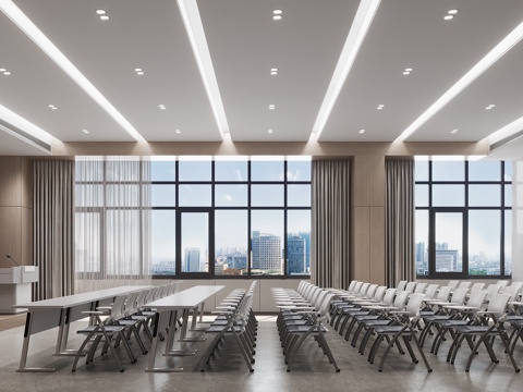 Multi-functional lecture hall of modern training room